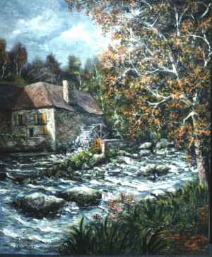 Moulin à Aube en bord de rivière